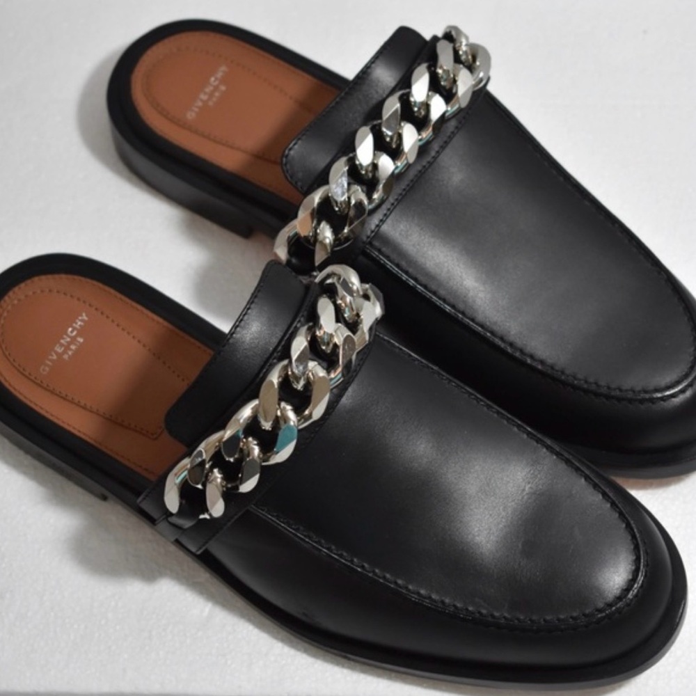 Authentic Givenchy Black Leather  mules